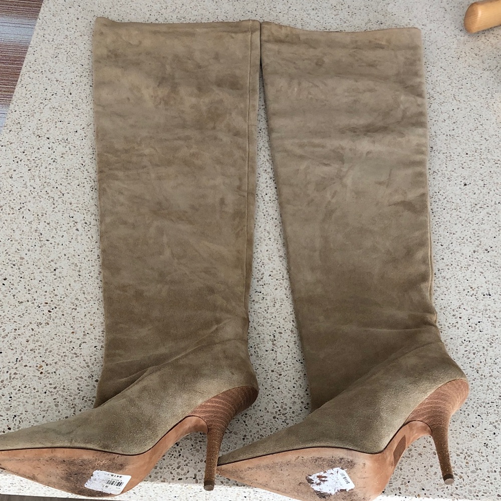 Yeezy Tan Over the Knee Boots